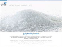 Tablet Screenshot of gileschemical.com